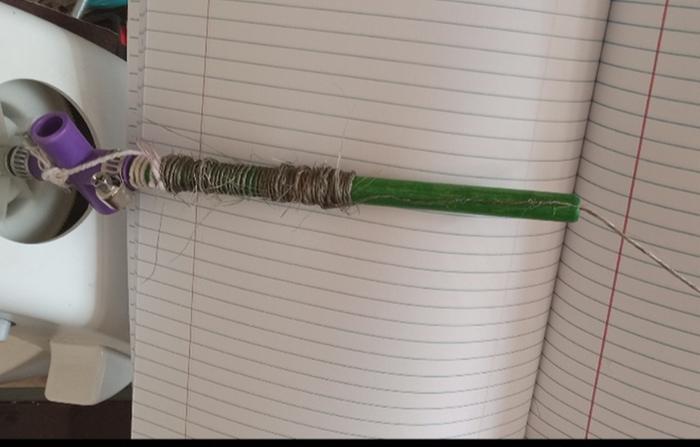 Spinning with sewing machine 