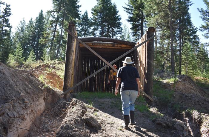 Sepp Holzer style root cellar build in progress