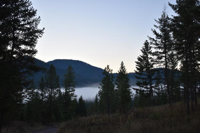 Mist in the distance on our final descent from the Lab to Base Camp