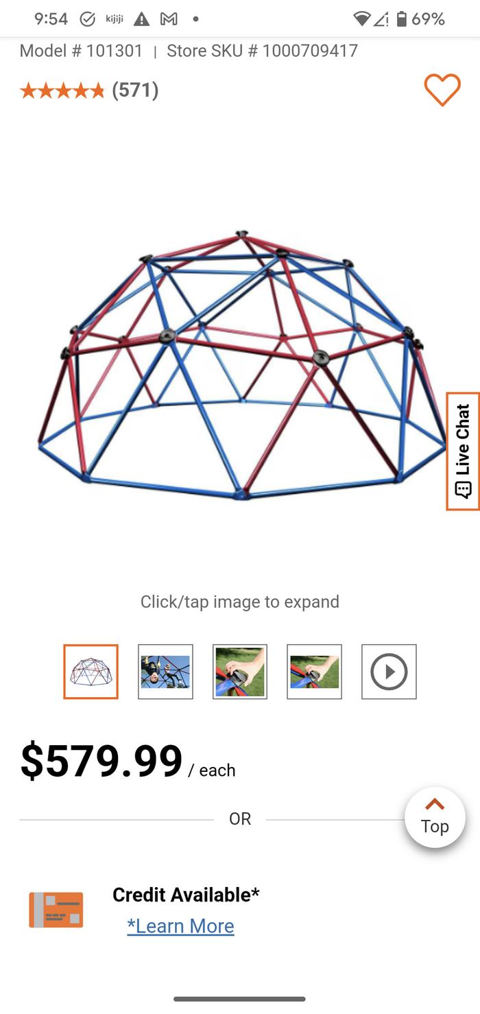 An image of the recalled Lifetime domes