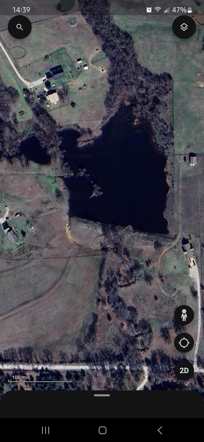 Spillway damage aerial shot