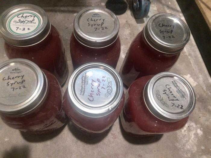 6 quarts of cherry syrup