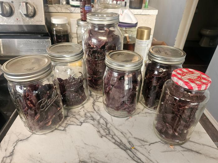 stored in jars with a vacuum jar sealer