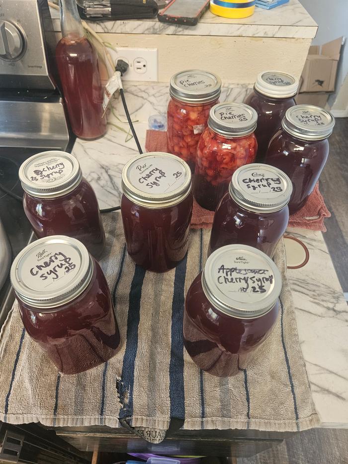 7 quarts of jelly, 2 quart pie filling