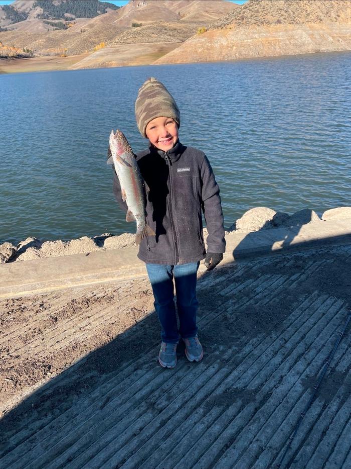 My son catches 2 fish that day. A shadow of the 14 caught by Bob
