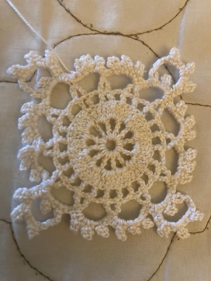 First Time Lace crochet Sq