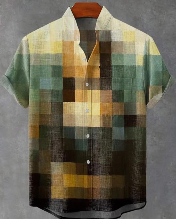 squares of fabric shirt