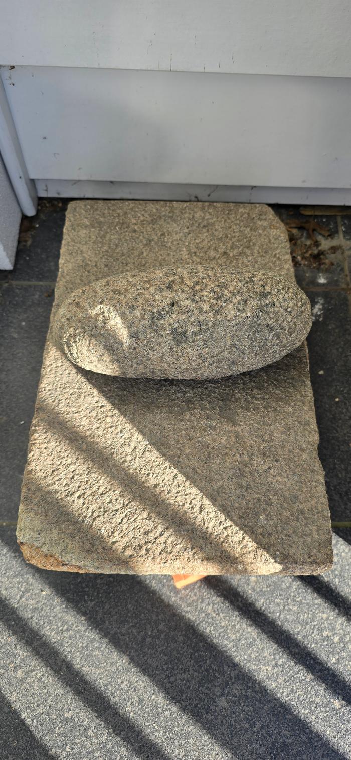 Traditional Indian grinding stone