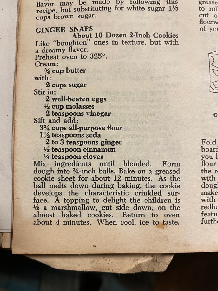 Ginger snaps recipe