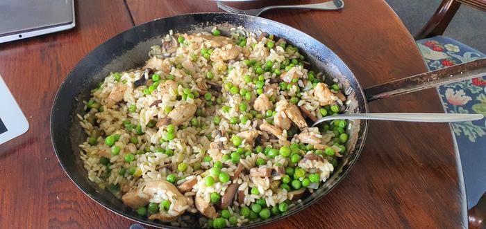 chicken &amp; mushroom risotto