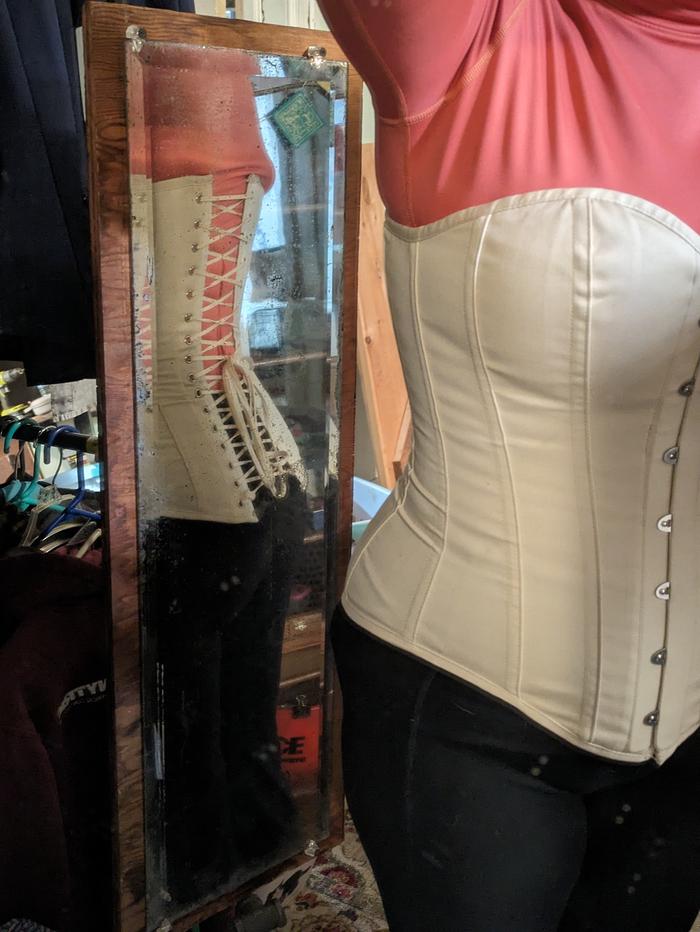 corset lacings in back