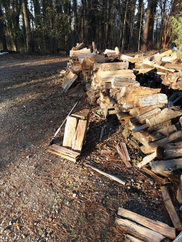 One of many red oak stacks