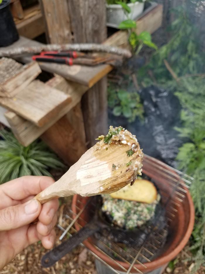 1st spoon cupped out with skillsaw
