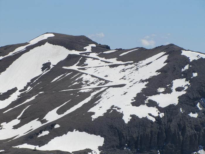 Seven days later, we ended up walking down those switchbacks. Albeit with a bit less snow.