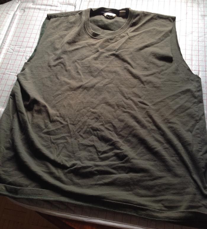 Tshirt converted to camisole undershirt