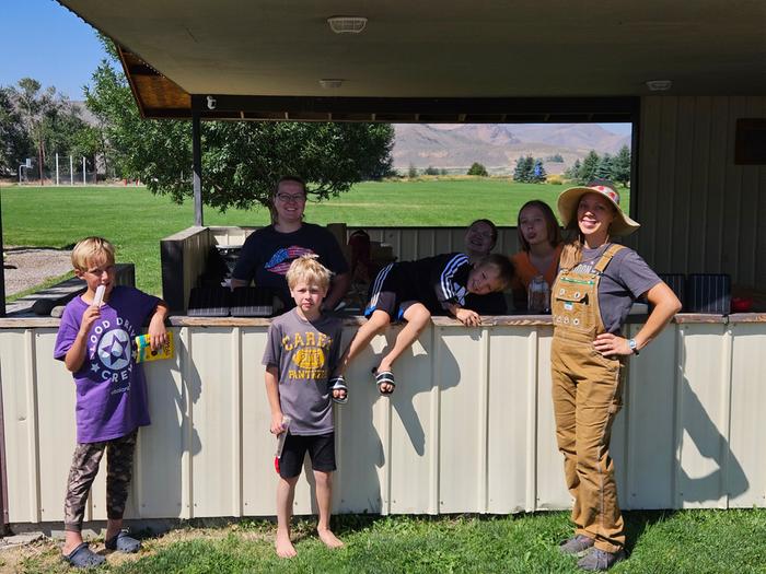 Our scouts show off their new battery packs and solar charging devices!