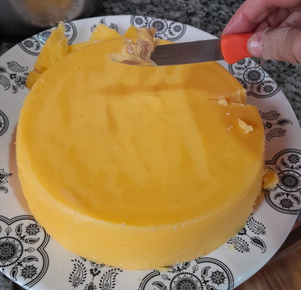 Yak fat, disk to be dried before final melting
