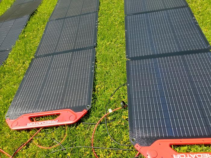 Solar panels are initially just laying flat