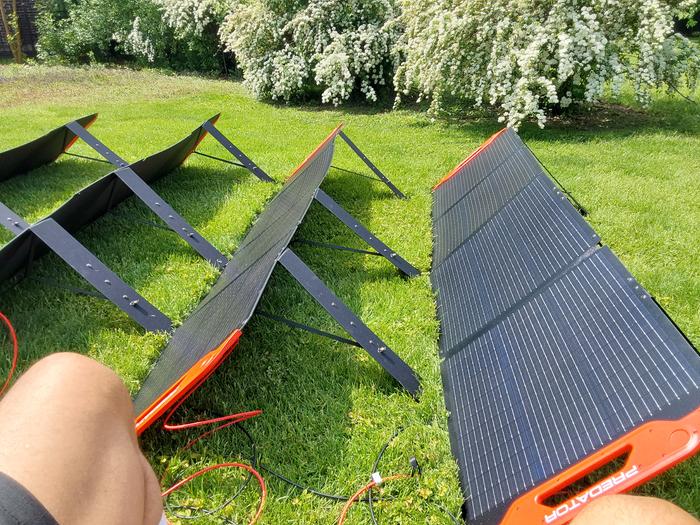With this setup, tilting them didn't improve the output