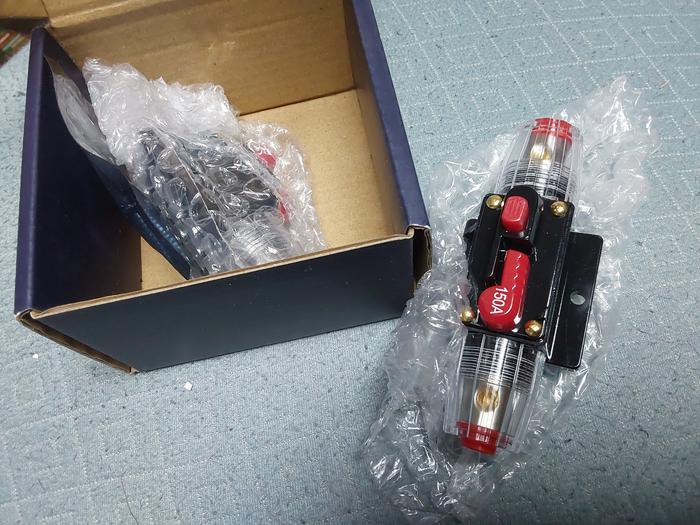Supposedly this is a 150 amp breaker, even though the wire size is rather limiting