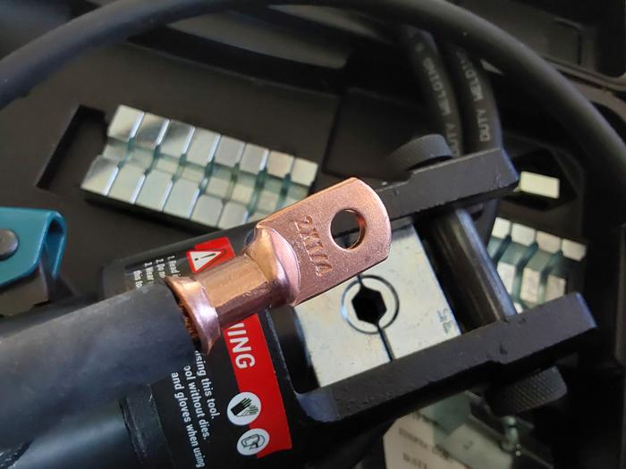 Once you have the correct die size for the terminal lug you can make perfect crimps