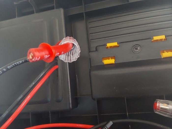 Those cheap breakers will fit this size wire, including the ferrule and the weatherseal