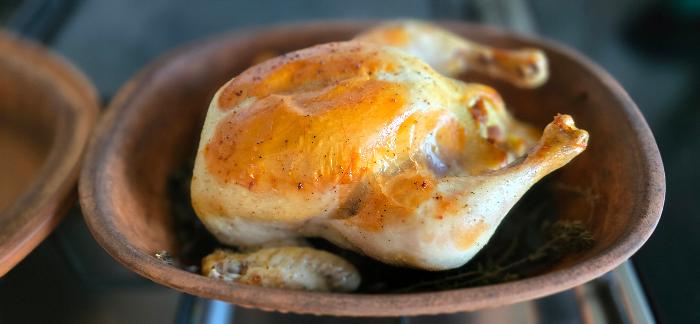 Cooked roast chicken