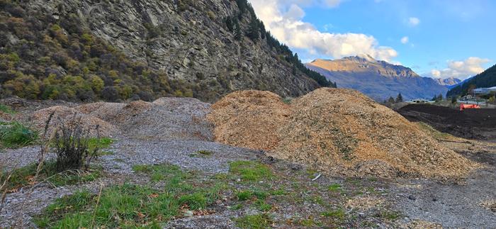 Mound of mulch