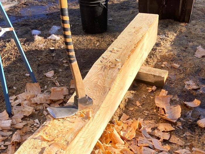 Superior quality steel woodworking Adze, tough enough to be put back to use with a lot of work sharpening.