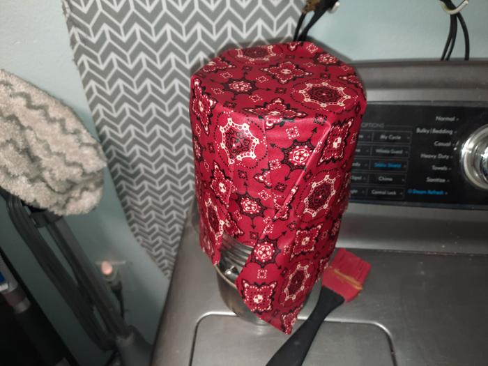 Wax wrap in use