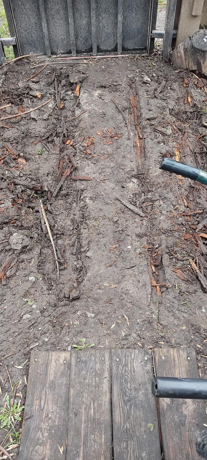 the wooden path had become unusable