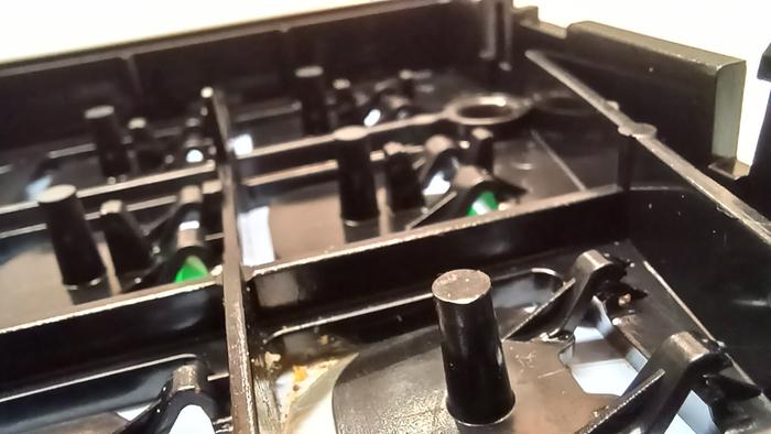 Pusher glued down on the inside