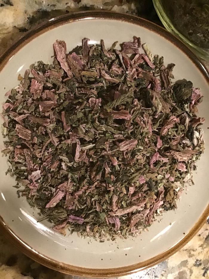 I chopped the final dry product, but stopped before making it into a powder.