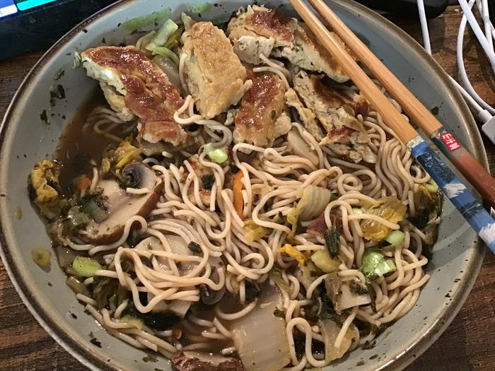 Ramen bowl with sweet Tomagoyaki