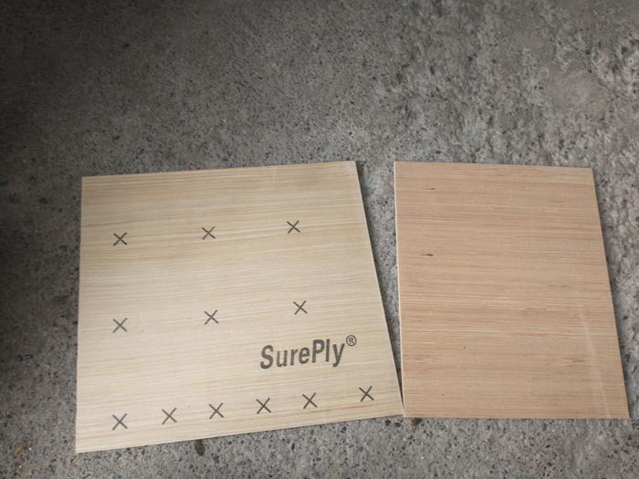 Plywood underlayment used as a panel for painting