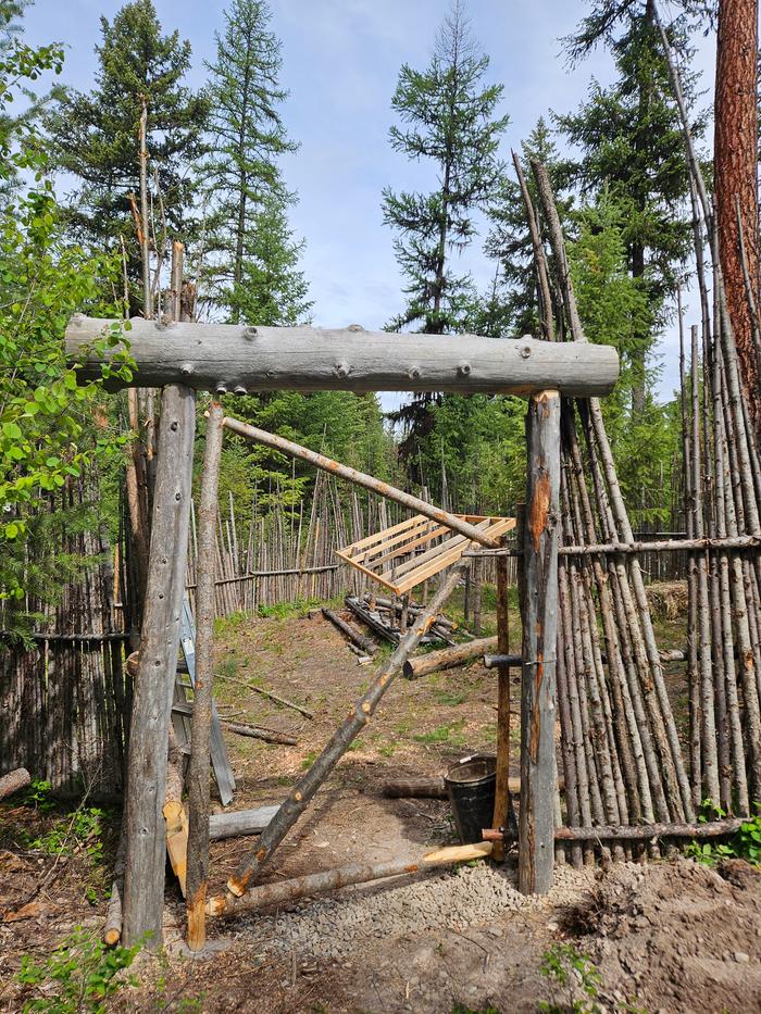 Dog park gate progress