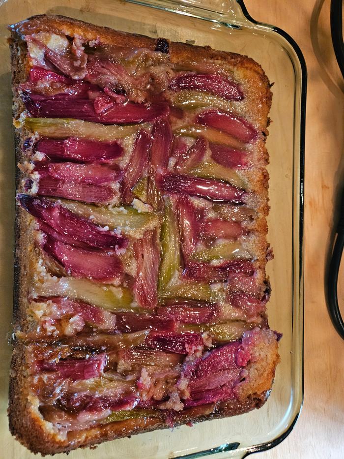 Rhubarb upside-down cake!