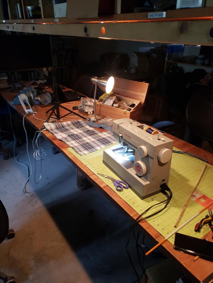 The sewing setup