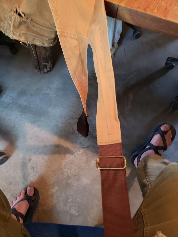 Shortened overall straps