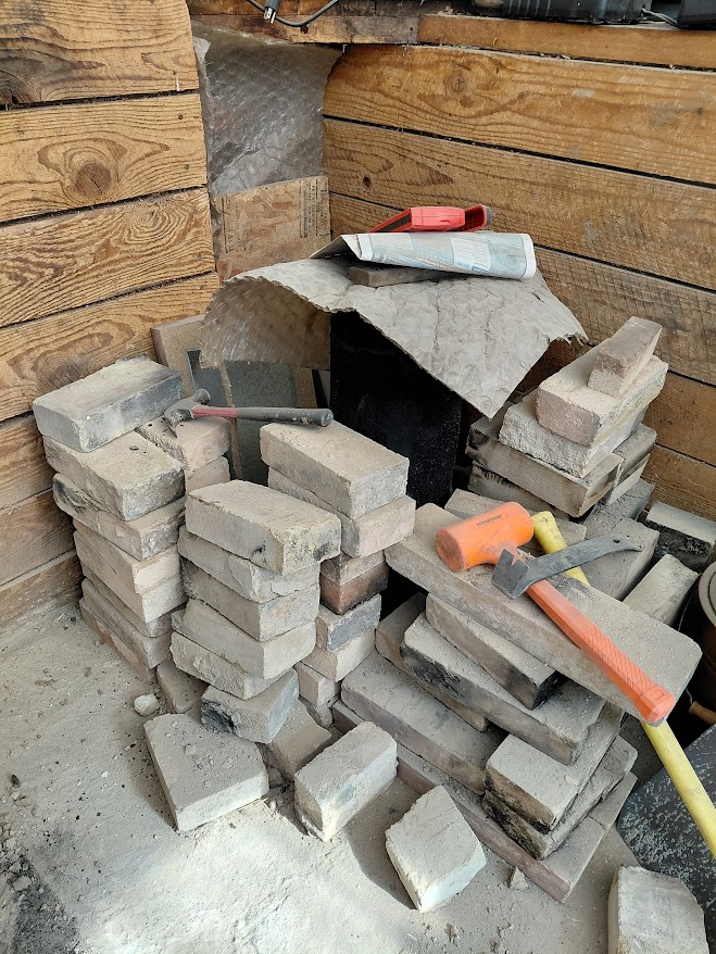 Stash of industrial bricks