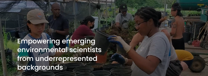 Me leading a group of volunteers at a native nursery in Oahu