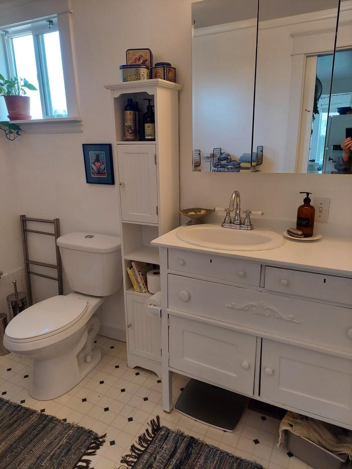 bathroom cabinet view