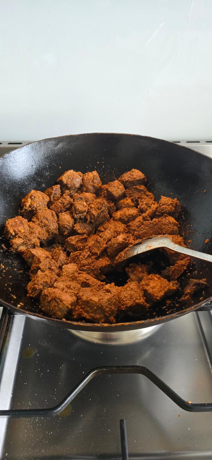 Beef with the spices 