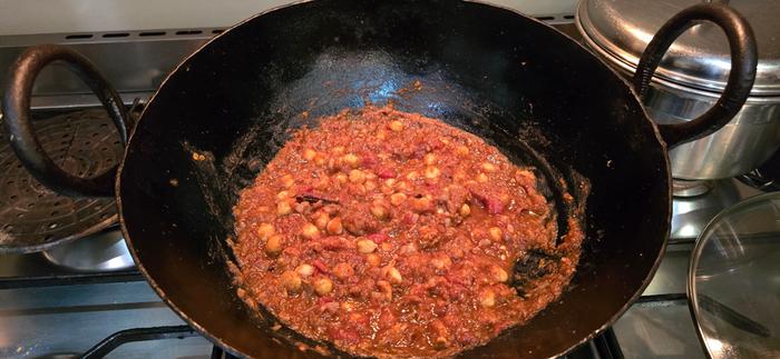 Chicken pea masala