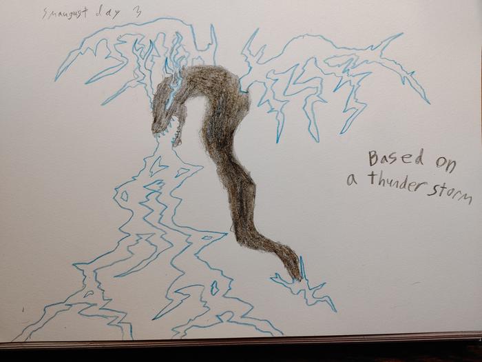 dragon with thunder and lightning