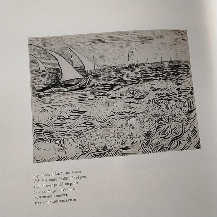 Boats by vang gogh with stripy water