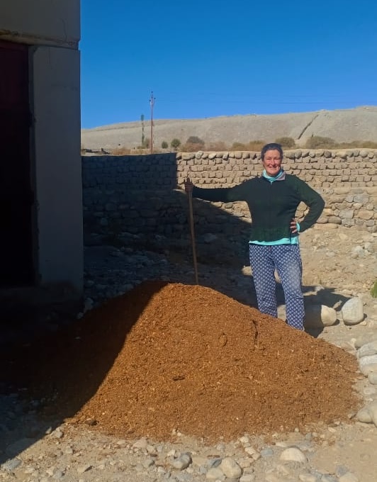 This compost chamber had been used for 2 years and stood 1 year unused, but the shavings came through intact though darkened