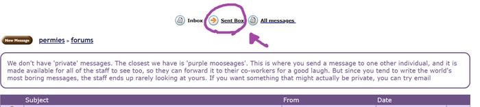 Try clicking the 'Sent Box' link.