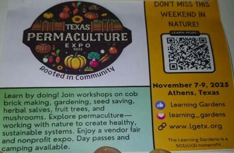 Texas Permaculture Expo flyer