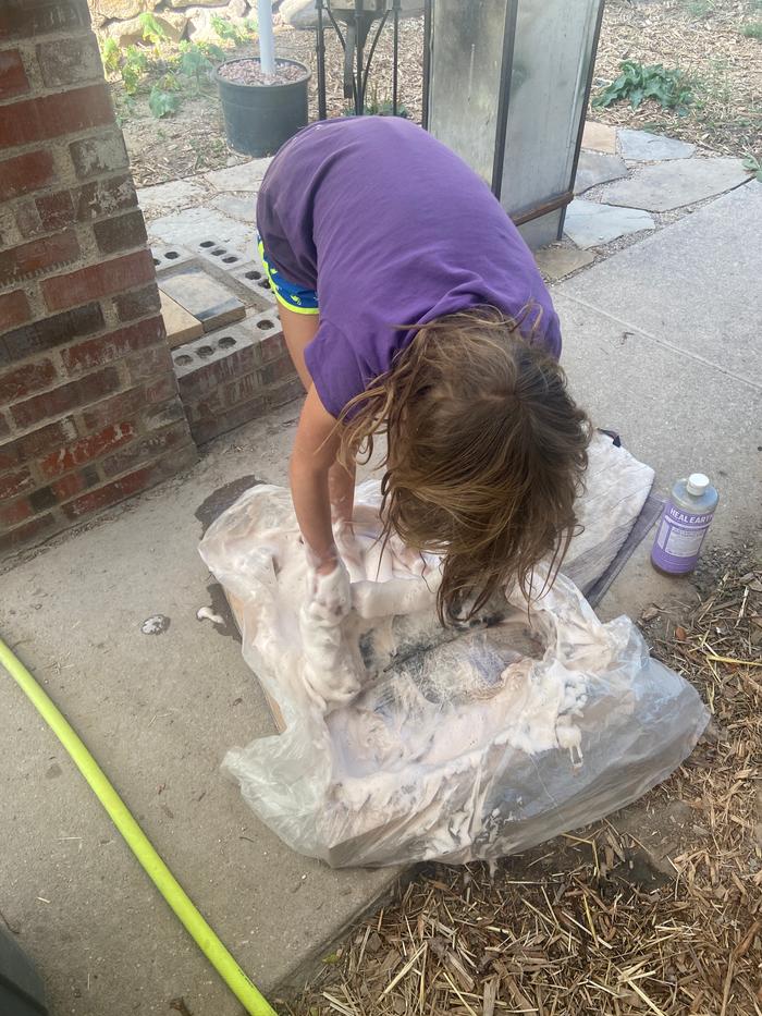 I wonder if too much dr bronners soap?